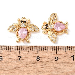 Pendentifs avec zircon cubiques à micro-pavés en laiton&nbsp;KK-A284-16G-04