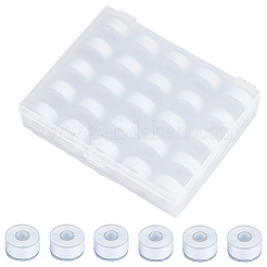 25 Stück Polyester-Nähgarn mit transparenten Spulenbox-Sets&nbsp;SENE-WH20003-001B
