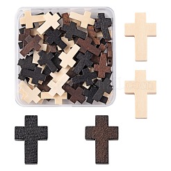60 pièces 3 couleurs pendentifs en bois&nbsp;WOOD-LS0001-22