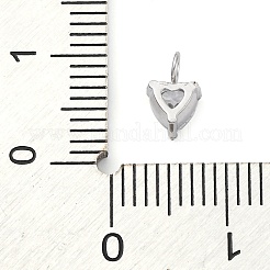 Anhänger aus 304 Edelstahl mit Mikropflaster und Zirkonia&nbsp;STAS-U042-02A-P