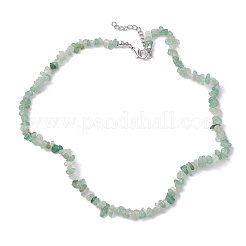 Collier de perles en aventurine verte naturelle&nbsp;NJEW-JN04615-14