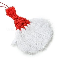 Pendentif Père Noël en coton macramé fait main&nbsp;HJEW-JM02710