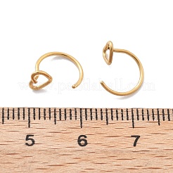 Nasenringe aus Edelstahl 304 mit Herz-Design&nbsp;AJEW-A062-06G