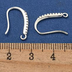 Ganchos para pendientes de circonita cúbica pavé de latón chapado en rack&nbsp;KK-O143-20S