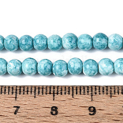 Chapelet de perles en verre baking paint&nbsp;X-DGLA-N016-4mm-08