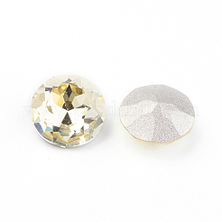 Cabochon di strass in vetro placcato con punta e retro&nbsp;RGLA-J012-8mm-213
