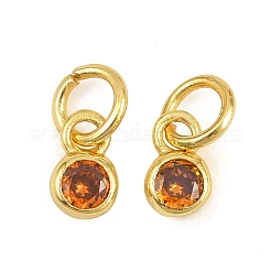 Charms in ottone zirconi a pavé di ottone&nbsp;CU-CBA3D67-13G