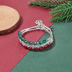 Bracelet multi-rangs en perles de verre&nbsp;BJEW-TA00102