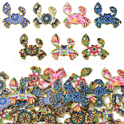 35pcs 7 Arten gedruckte Legierungsanhänger&nbsp;ENAM-CJ0005-97