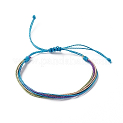 Set di 4 braccialetti di perline intrecciati in lega e vetro a 4 stili&nbsp;BJEW-B065-09E