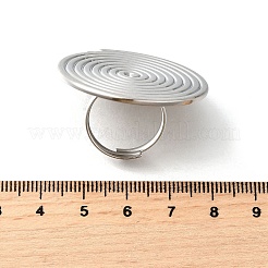 Verstellbare Manschettenringe aus Edelstahl 304&nbsp;RJEW-V005-01A-P