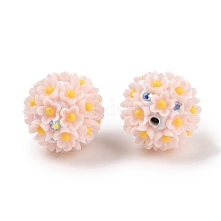 Handgefertigte leuchtende Polymer Clay Strass-Perlen&nbsp;CLAY-H003-04B