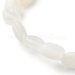 Natürliches Regenbogen-Mondstein-Nuggets-Perlen-Stretch-Armband für sie&nbsp;BJEW-JB06951-09