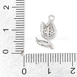Pendenti in ottone con micro pavé di zirconi trasparenti per San Valentino&nbsp;KK-D225-12P
