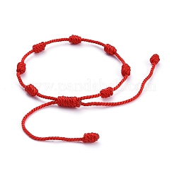 7 Knoten Glücksarmbänder&nbsp;BJEW-JB05252-02
