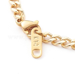 Messing Micro Pave klare Zirkonia Link Armbänder&nbsp;BJEW-JB06105-01