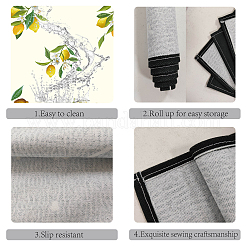 Rechteck mit Zitronenmuster Baumwollleinentuch Tischset&nbsp;AJEW-WH0196-001