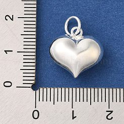 925 dije de corazón de plata esterlina con anillos de salto&nbsp;FIND-U013-05S-01