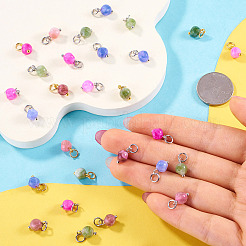 30 stücke 3 arten natürliche bunte turmalin würfel charms&nbsp;PALLOY-TA00370