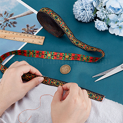 Rautenband aus Polyester-Jacquard im Ethno-Stil&nbsp;OCOR-WH0100-07