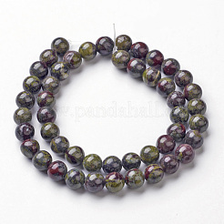 Natürliche Drachenblut Jaspis Perle Stränge&nbsp;G-P214-05-8mm