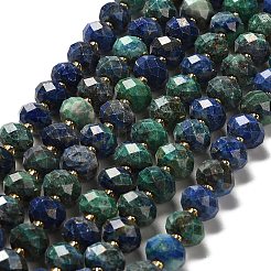 Natürliche Chrysokolla und Lapislazuli Perlen&nbsp;G-P573-A64-10x6mm