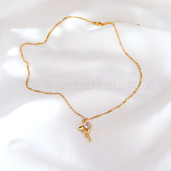 Collares con colgante de corazón fundido de acero inoxidable 304 para mujer&nbsp;RZ4210