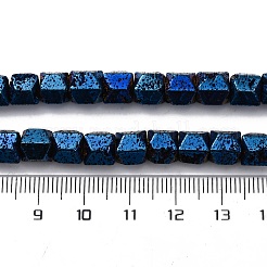 Galvanisierte natürliche Lavasteinperlenstränge&nbsp;G-A256-D01-01C