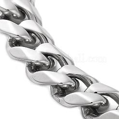 Anlaufgeschütztes kubanisches Gliederkettenarmband aus 304er Edelstahl für Männer und Frauen&nbsp;BJEW-C048-02P