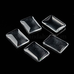 Trasparenti cabochons di vetro rettangolare&nbsp;GGLA-R025-33x23