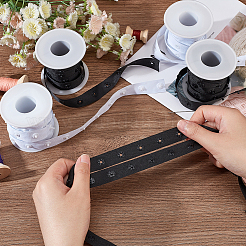 Ahademaker 10 Yards 2-farbiges Druckknopfband aus Kunststoff&nbsp;DIY-GA0005-11