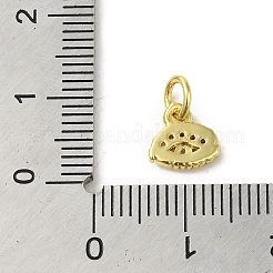Breloques en laiton avec zircone cubique de micro pave&nbsp;KK-M283-15C-01