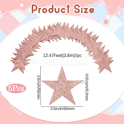 5 x Papierfahnenbanner mit Sternen&nbsp;DIY-SP0003-82A