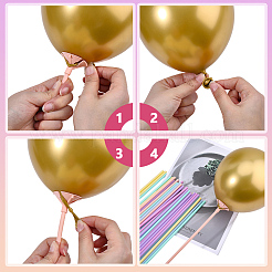 100 Beutel Kunststoff-Ballonclips-Halter&nbsp;DIY-WR0005-66B