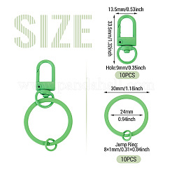 10 pz ganci a scatto girevoli in lega di zinco con vernice da forno&nbsp;FIND-TADJ0001-27E