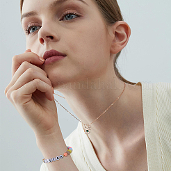 4 stücke 4 arten wort große kleine sis acryl herz perlen stretch armbänder set&nbsp;BJEW-FI0001-54