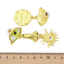 Ohrstecker aus Legierung und Kunstharz&nbsp;EJEW-M075-03G