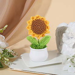 1 Stück Sonnenblumengarn und PVC-Displaydekoration&nbsp;DJEW-SC0001-19