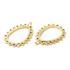 Pendenti in ottone con zirconi cubici&nbsp;KK-Z028-11G