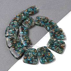 Diaspro imperiale naturale tinto con fili di perline di resina&nbsp;G-Q017--E05-01D
