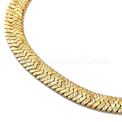 Halsketten aus Fischgräten-Kette aus Edelstahl 304&nbsp;NJEW-P282-04G