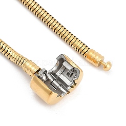 Schlangenkettenarmbänder aus 304 Edelstahl für Damen und Herren&nbsp;BJEW-M052-01G