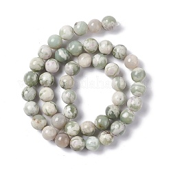 Hebras de cuentas naturales de jade de paz&nbsp;X-G-G905-07