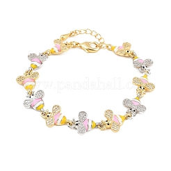 Armbänder aus Messing mit Bienenmotiv&nbsp;LS-BJEW-A148-01G
