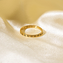 Bague minimaliste en acier inoxydable 304 pour femme&nbsp;EM2206-4