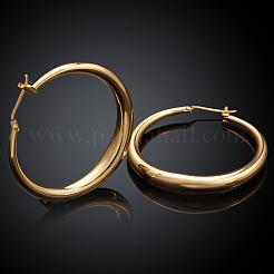 Adorable diseño pendientes de aro aro de bronce&nbsp;EJEW-BB07351-G