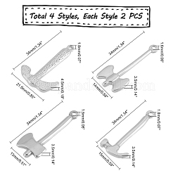 8 pendentif en acier inoxydable 304 de 4 styles&nbsp;STAS-UN0031-96