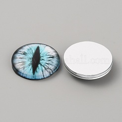 Cabochons yeux en verre autocollants lumineux&nbsp;DIY-WH0304-941C-43