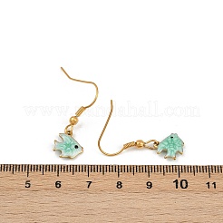 Ocean Serie 304 Edelstahl Emaille Ohrhänger&nbsp;EJEW-K017-01H-G