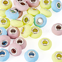 30 pièce de perles européennes à facettes en résine peintes par pulvérisation&nbsp;RESI-TADJ0001-05B